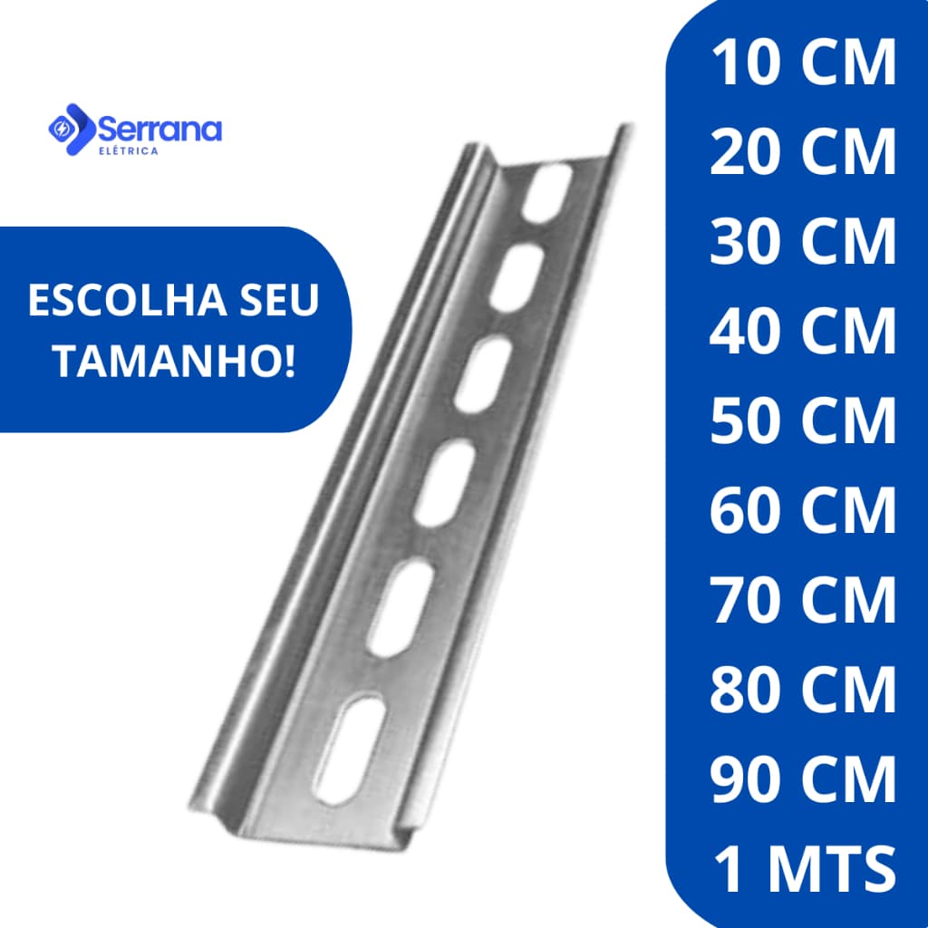 Suporte para Disjuntor Trilho Perfurado Galvanizado Din disjuntor quadros, padrão de energia
