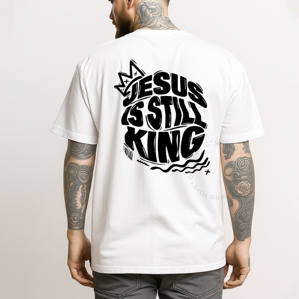 Camiseta Jesus is still king T-Shirt Masculina Camisa Manfinity Street Wear