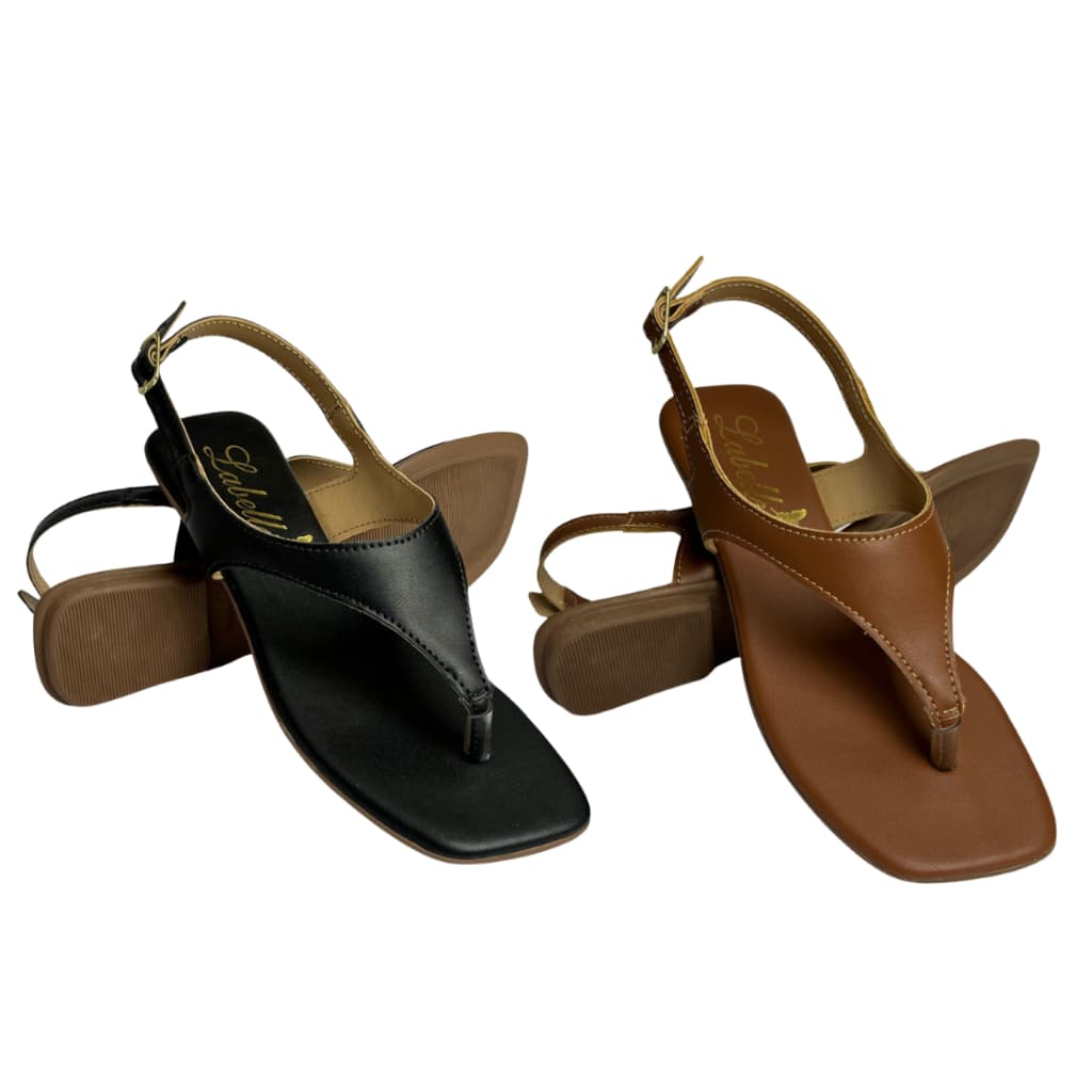 Kit 2 Sandálias Rasteiras Feminino Elegante Casual Leve Fivela