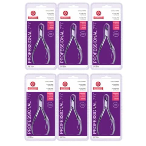 Kit 6 Alicate Cutícula 777 Original Mundial Profissional Manicure Salão Afiada
