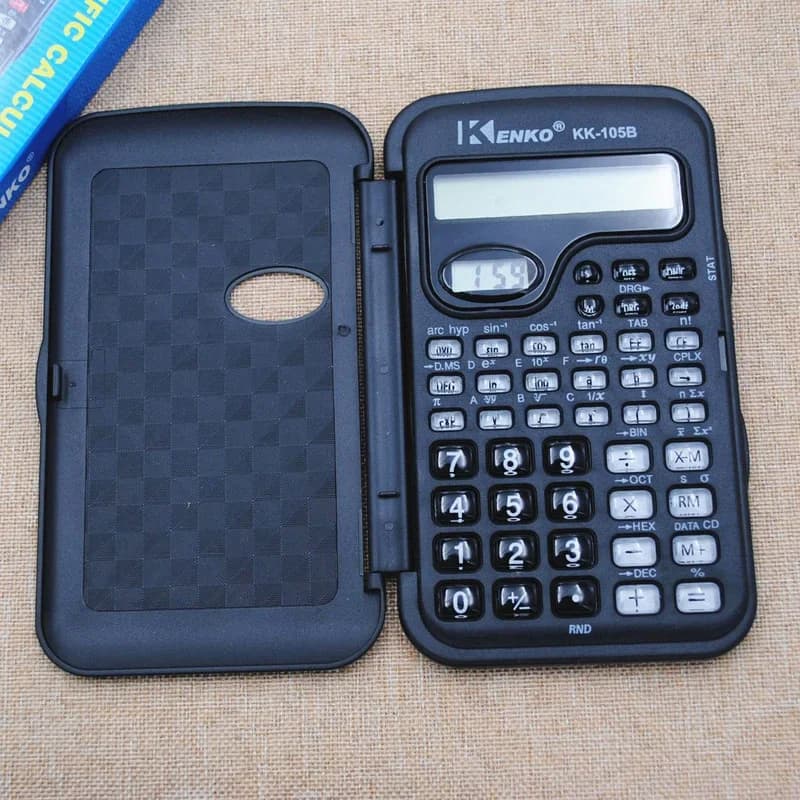 Calculadora Cientifica de Bolso - Compacta com Tampa Protetora - 56 Funções