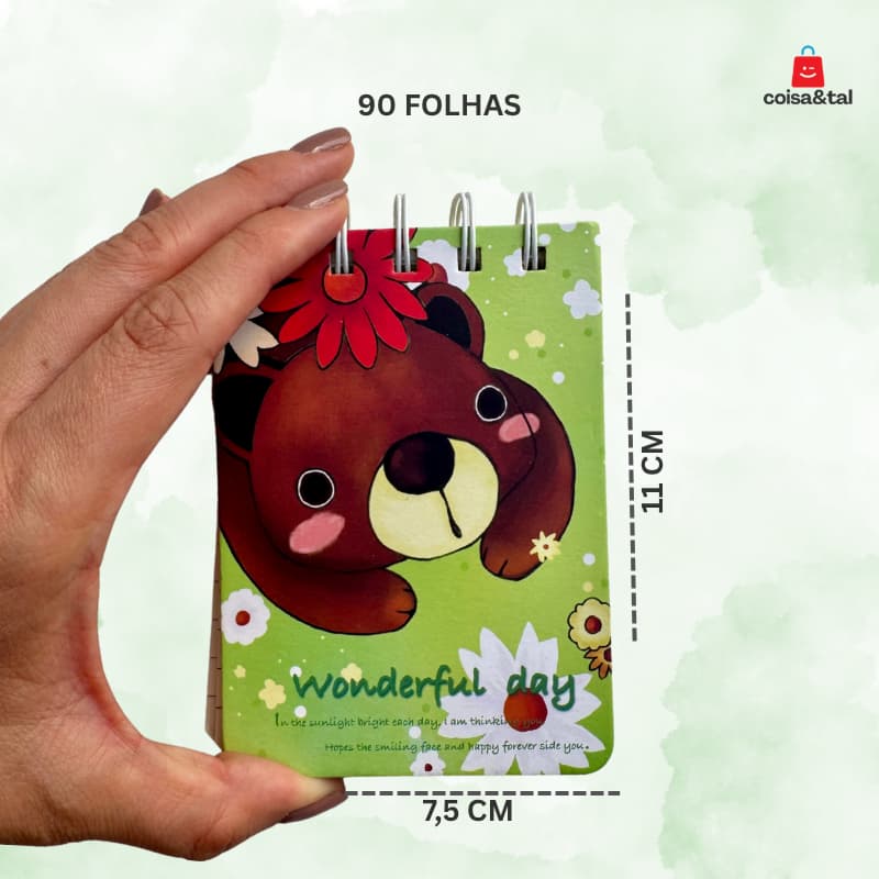 Bloco de Notas | 90 Folhas | Temas Sortidos | Leve 2 pague 3