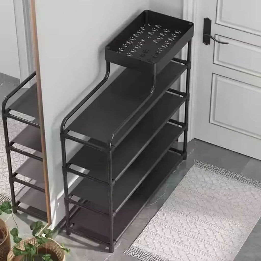 Sapateira Rack Organizador Guardar Botas Sapatos Bolsas Estante Multiuso com Cestinho 4 andar