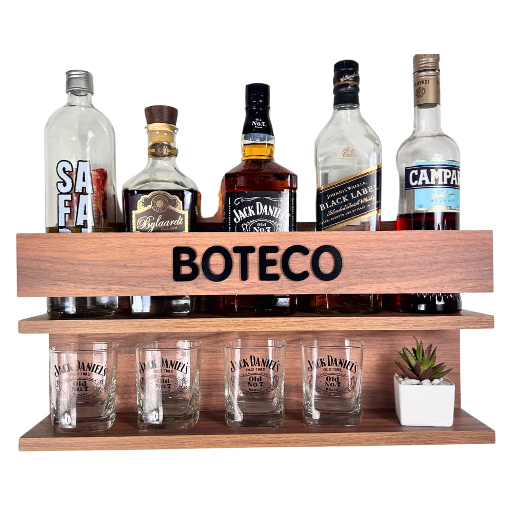 Barzinho para Sala Barzinho de Parede - Boteco -  Imbuia