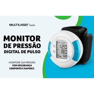 Aparelho Medidor Pressão Arterial de Braço Pulso Bluethooth Multi Saúde Multilaser HC075