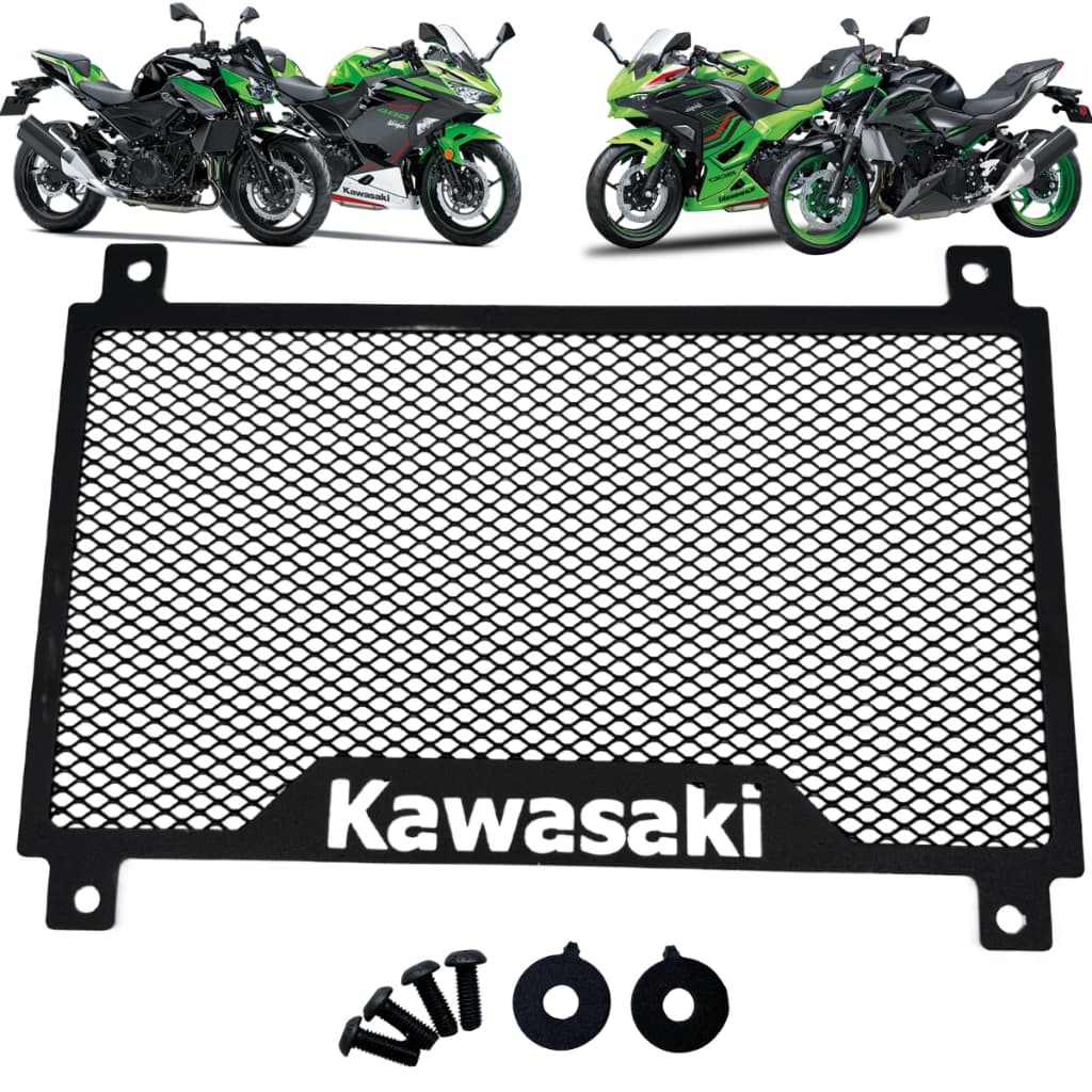 Protetor Radiador Z400 NINJA 400 / Z500 NINJA 500 / ELIMINATOR 500 Grade Tela Kawasaki Em Aço Proteção