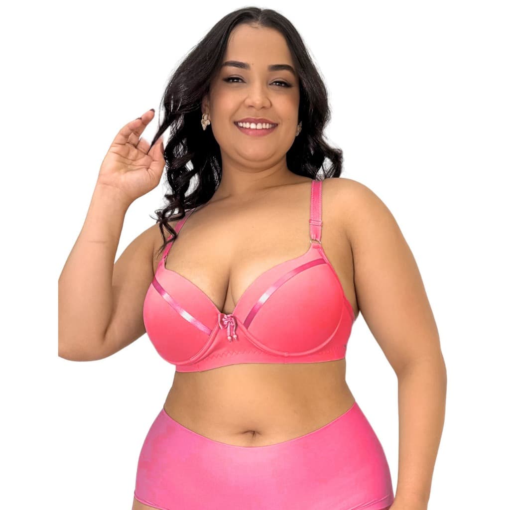 Sutiã Plus size Microfibra alças reforçadas paleta sustentação boutique confortável grande luxo