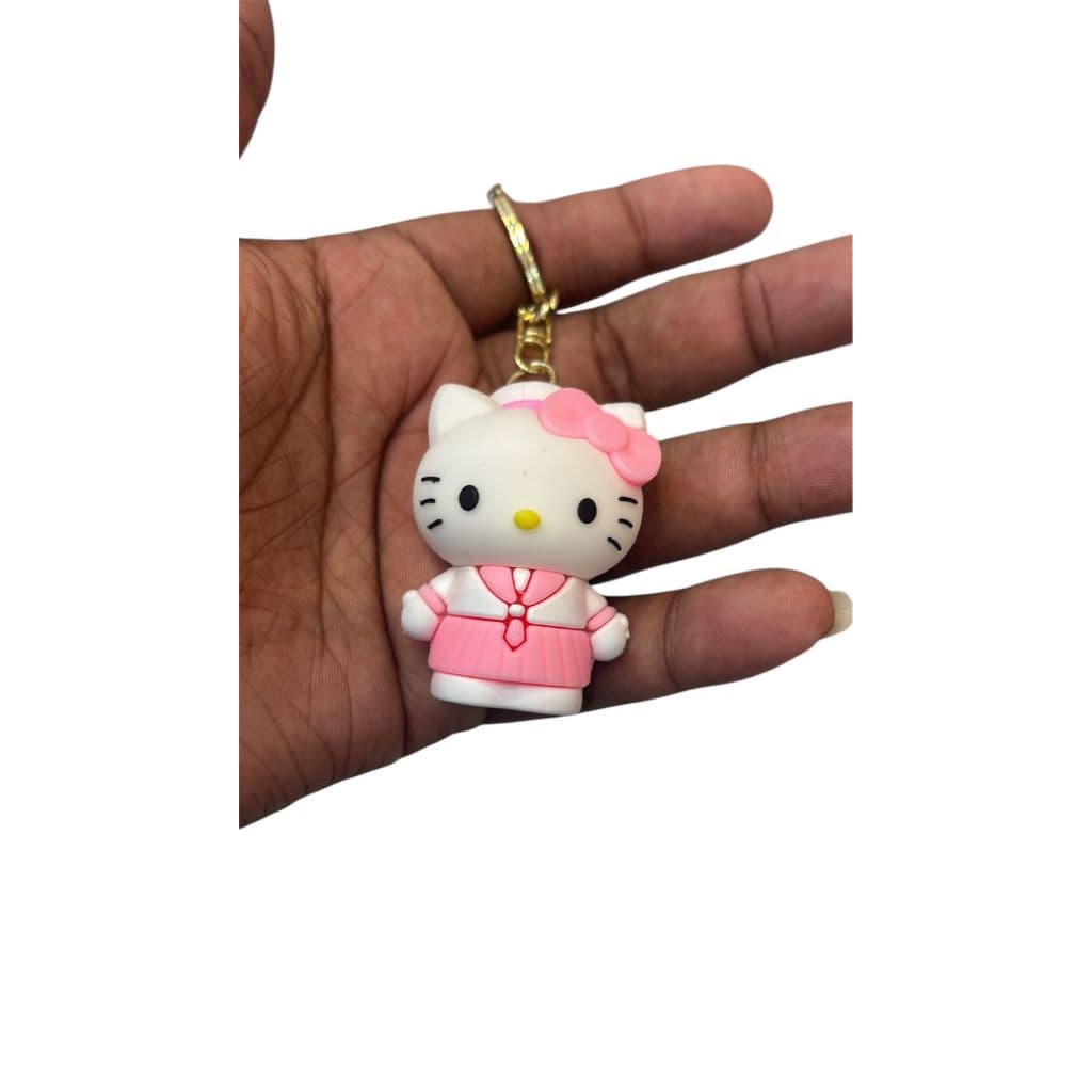 chaveiro fofo 3d Spider Man Hello Kitty Pikachu Gatinho Kawaii - Borracha Silicone
