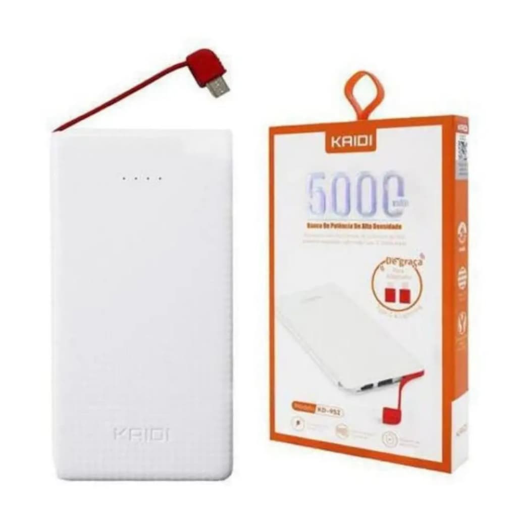 ower Bank Carregador Portatil 5000 Mah Kaidi Kd-952