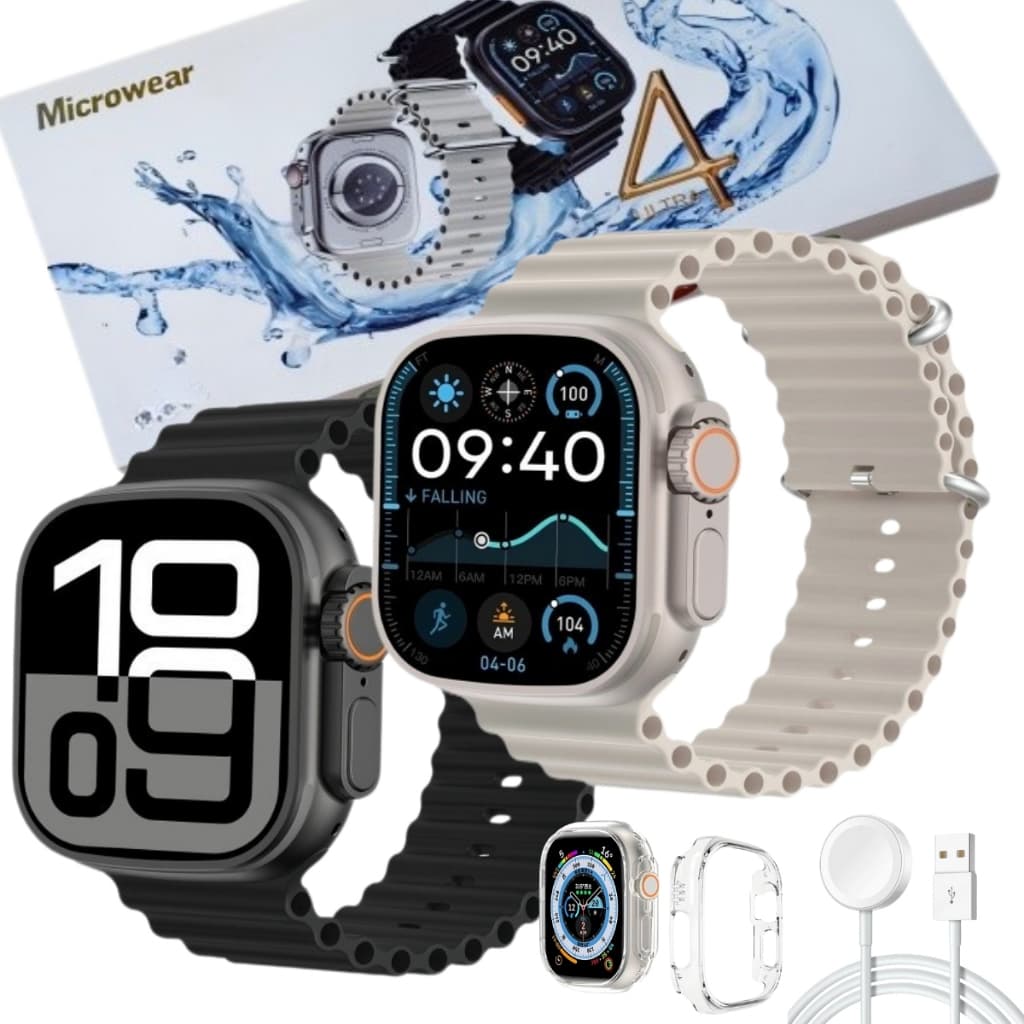 Smartwatch U4 Ultra Series 10 2025 Amoled Aprova d'agua 49mm Inteligente Responde Msg Chatgpt Gps