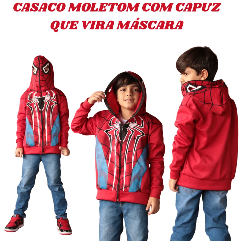 Casaco Homem Aranha infantil De Moletom