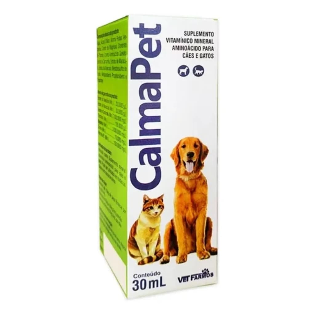 Calmapet 30ml Calmante e tranquilizante  Natural Para Cães E Gatos - Acalma e Relaxa.