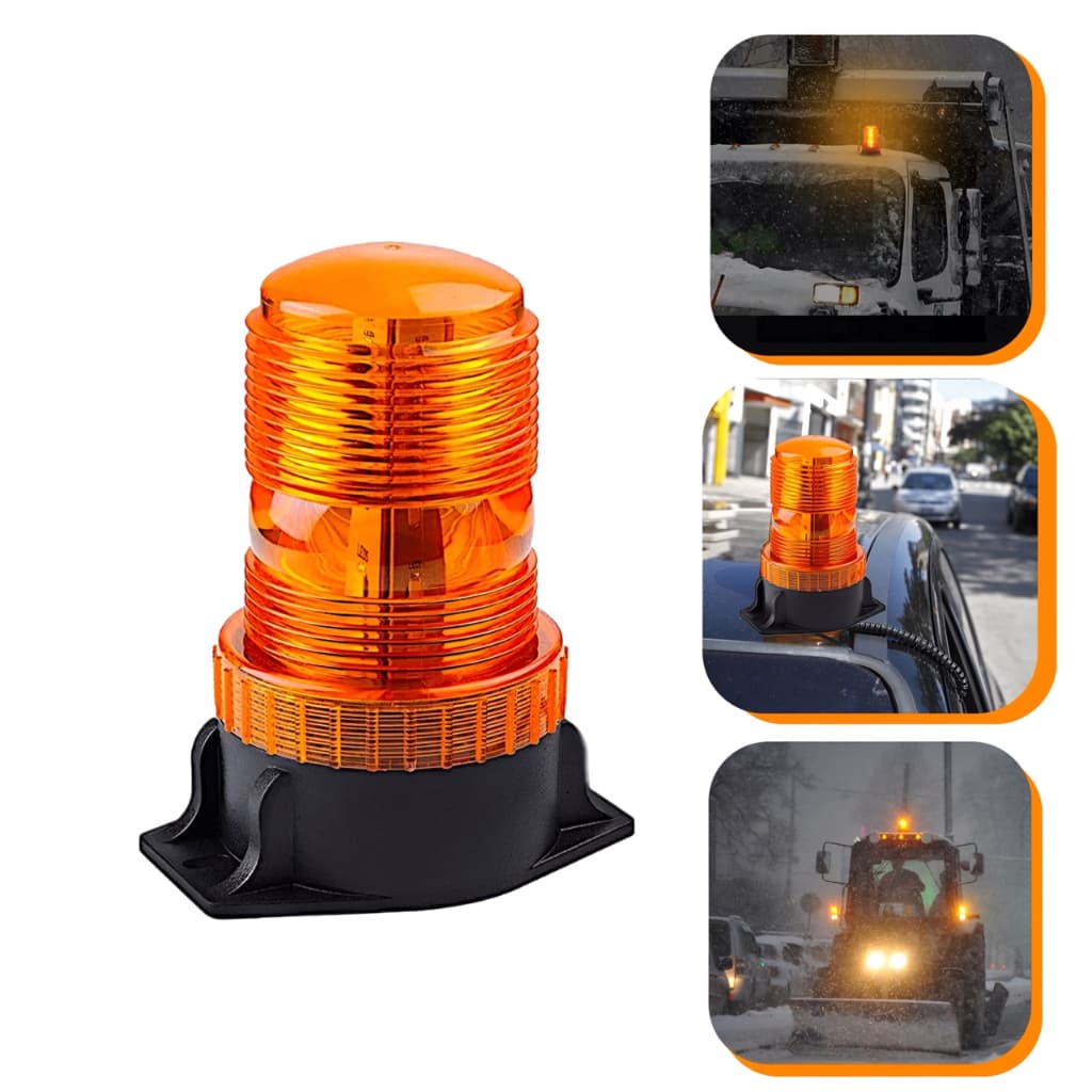 Giroflex Led 12v 24v Âmbar Empilhadeira Máquina Universal Strobo Caminhão Guincho
