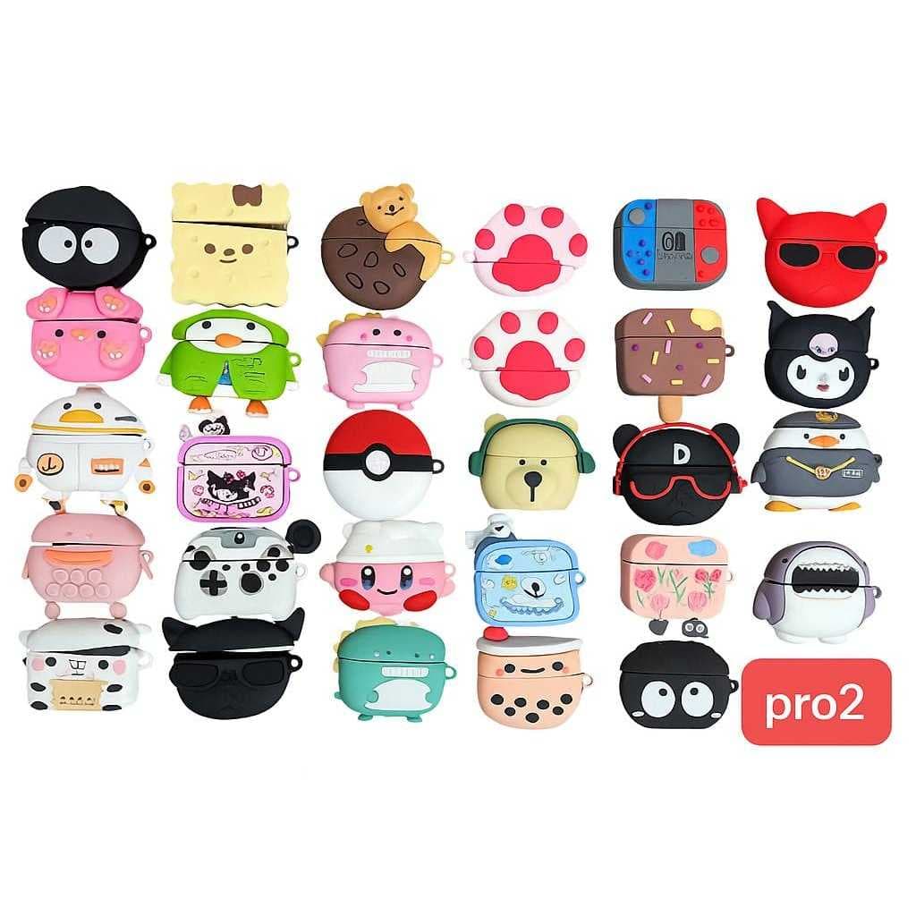 Capinha Protetora de Silicone Modelo PRO 2 Case Protetora Para Fone de Ouvido Personalizada C/ Alça