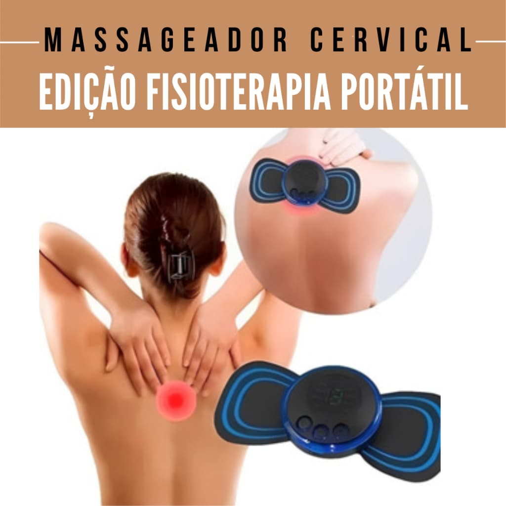 Mini Massageador Elétrico Cervical USB – Alívio Imediato em Qualquer Lugar