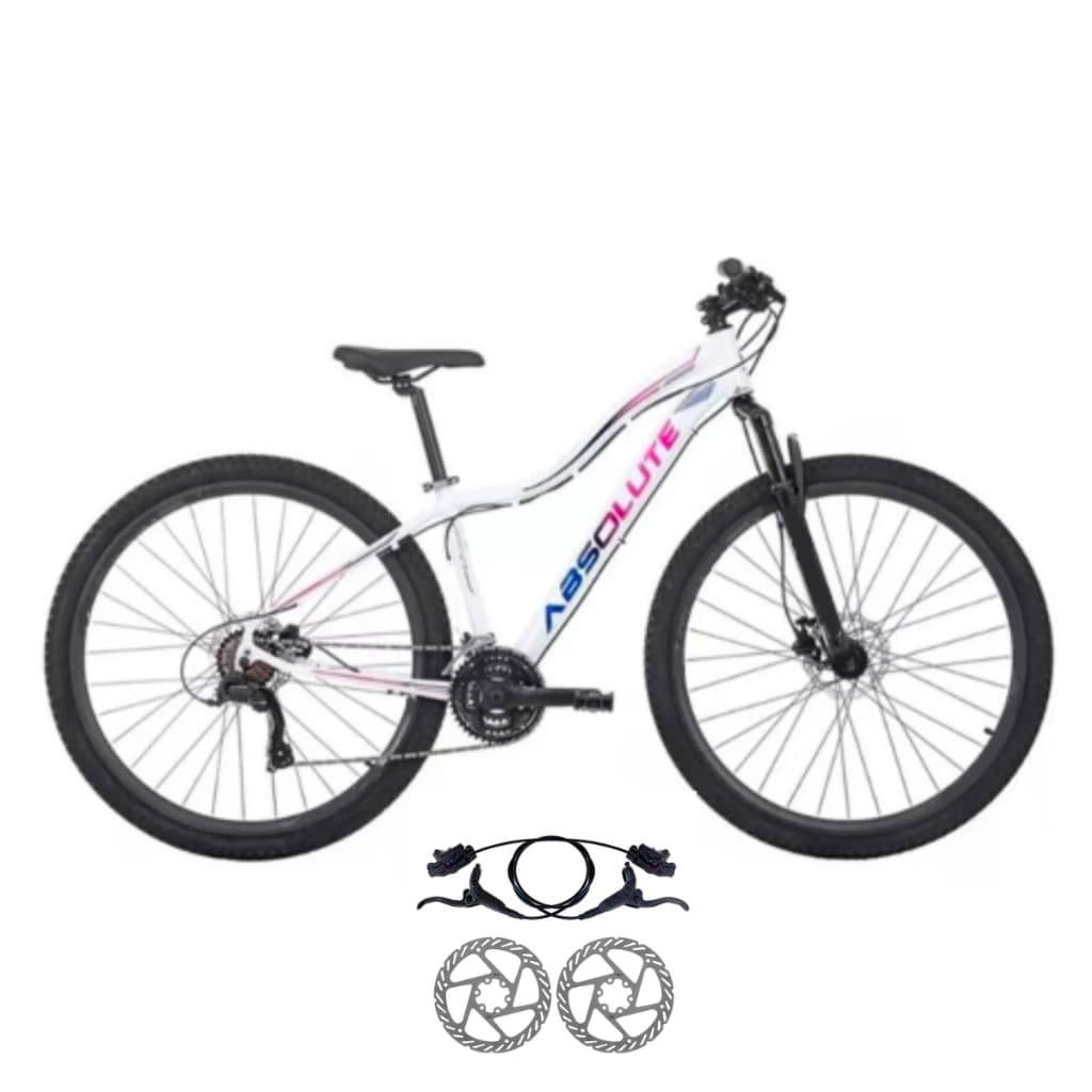 Bicicleta Fem. A-29 Absolute Hera 24v Mtb Alumínio Freio Hidráulico suspensão