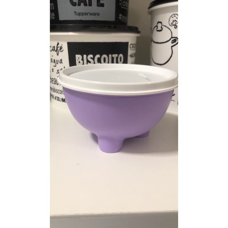 Tigela batedeira de 1 l LTupper potinho para Servir cor Azul claro 450 ml + Tigela batedeira de 1 l