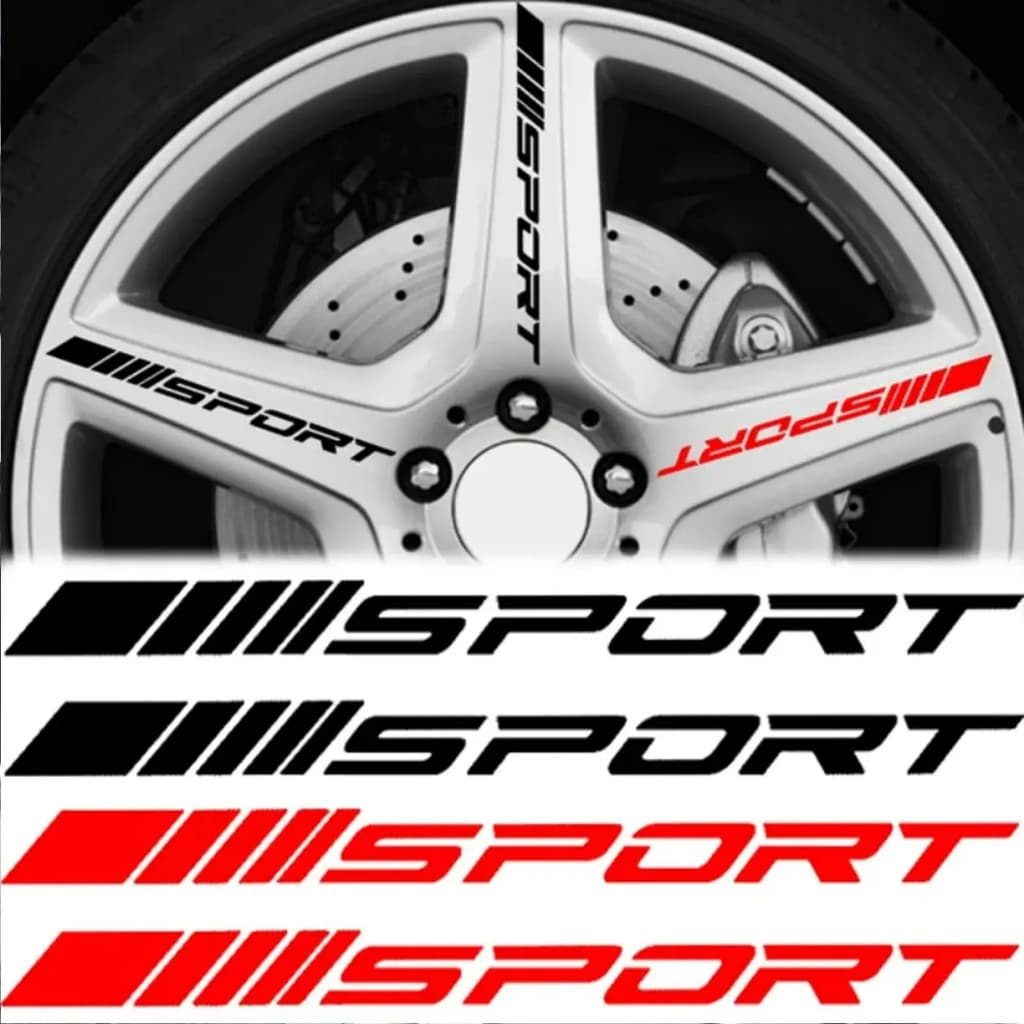 Adesivo Esportivo Para Roda de Carro - Kit SPORT Premium