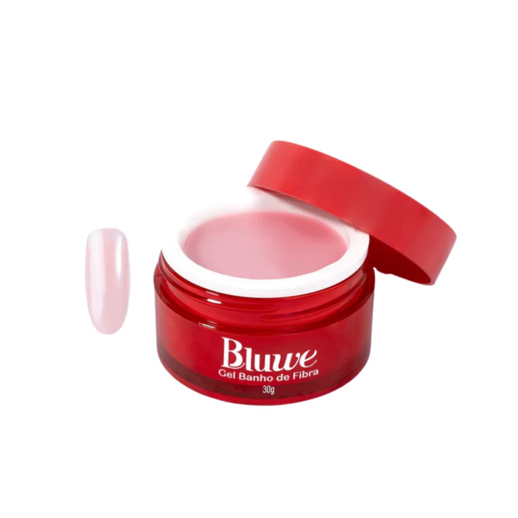 Gel De Unha Banho de Fibra 30g Natural Pink Bluwe Cosméticos