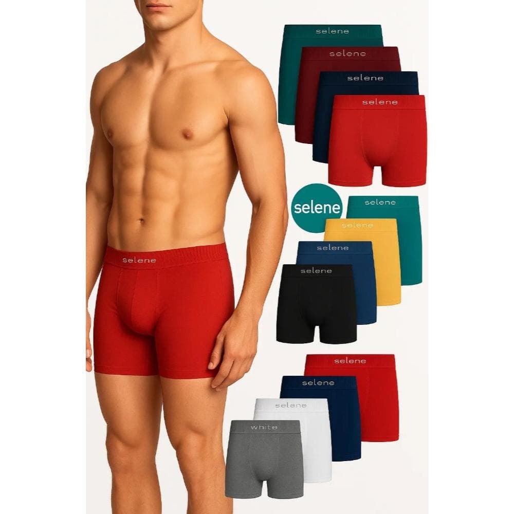 6 Cuecas Boxer Sem Costura Selene Poliamida