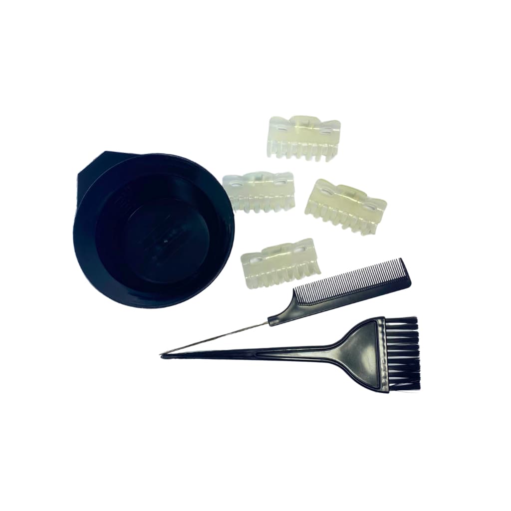 Tintura Pintura de Cabelo – Pincel, Pote, Pente e Prendedores (7 Peças)