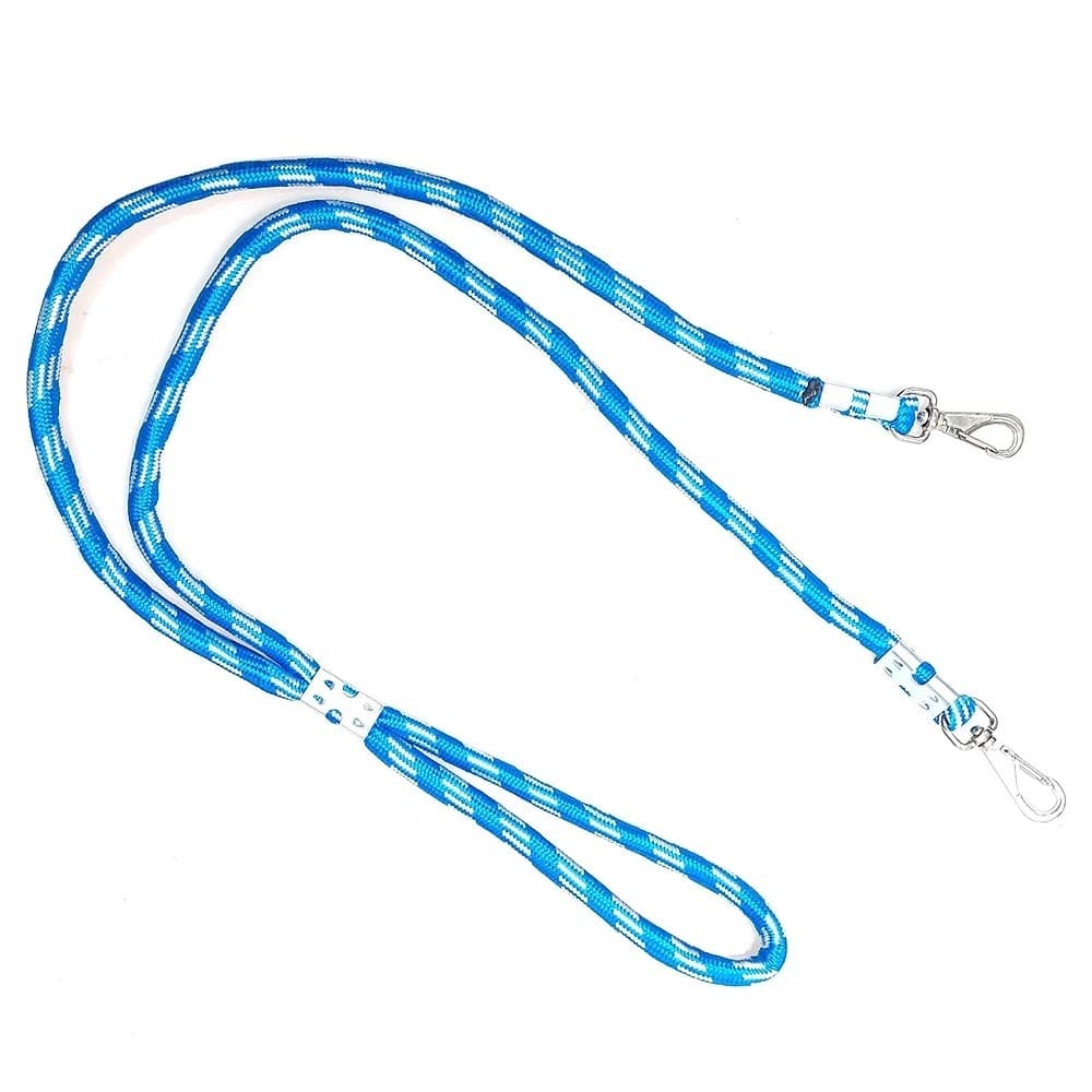 Guia Roliça Com Presilha Dupla Para 2 Cães 12mm x 1mt ou 1,5mt Varias Cores Reforçado e Resistente