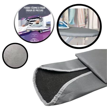 Forro Térmico C/ Espuma e S/ Espuma Para Tábua De Passar Roupas Metalizado Tamanhos P M G-Universal