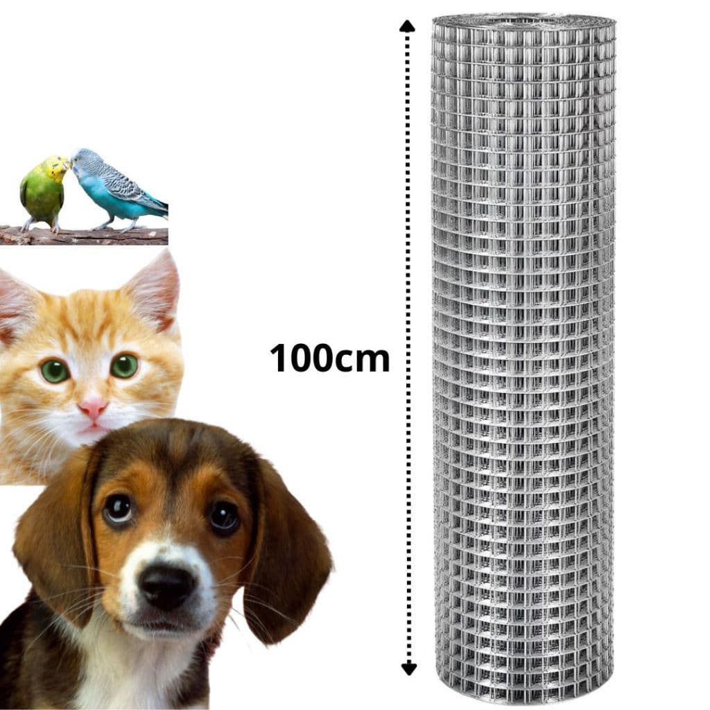 Tela Cerca para Cachorro e Gato 1M de altura Reforçada Galvanizada Canil Gatil