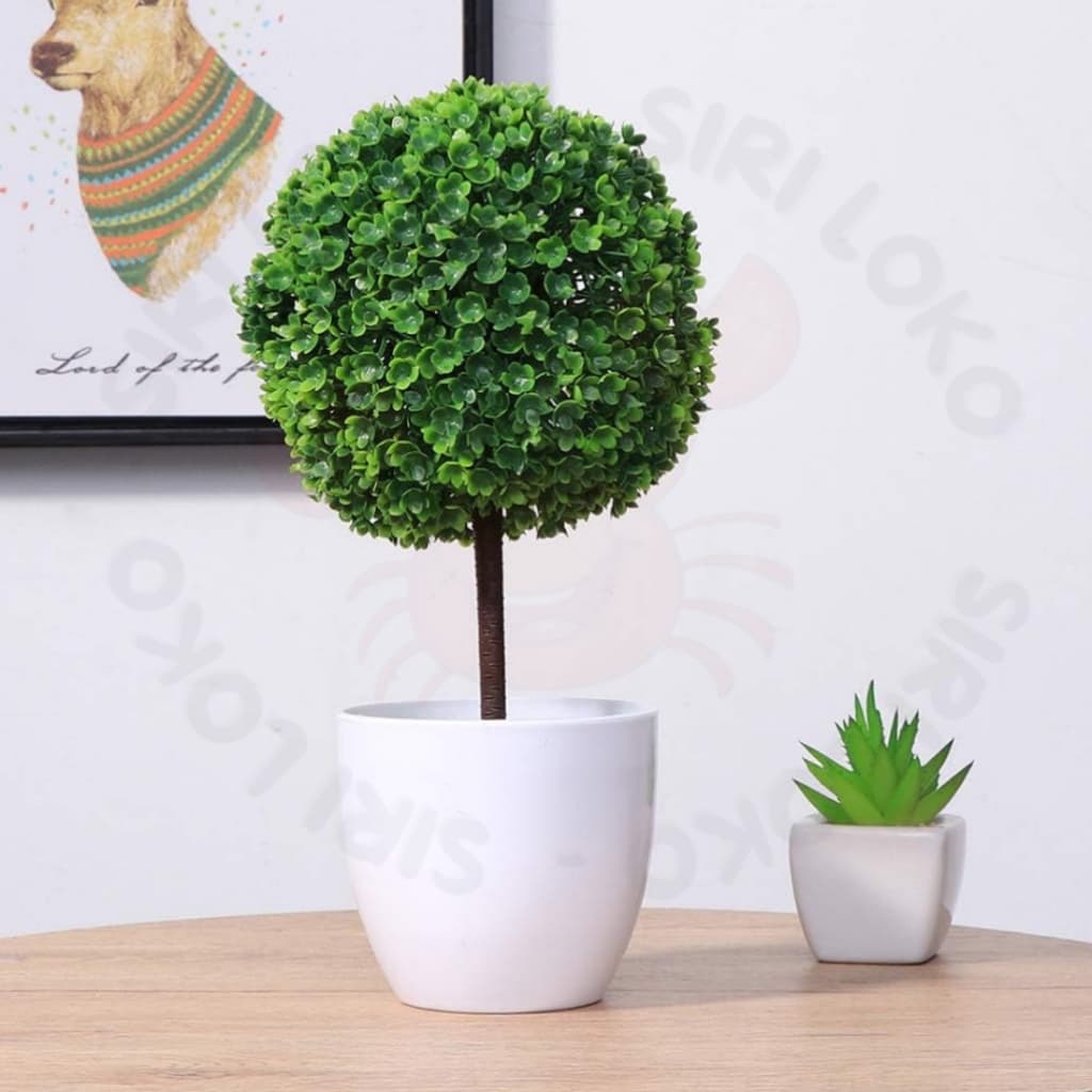 Mini Árvore Artificial Bonsai Bola de Neve – Decoração Elegante Beleza, Equilíbrio e Sofisticação