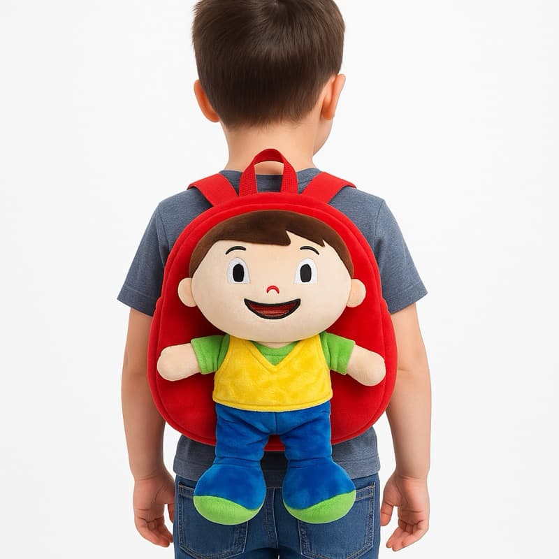 Mochila Infantil Escolar / Passeio, tecido pelúcia macio
