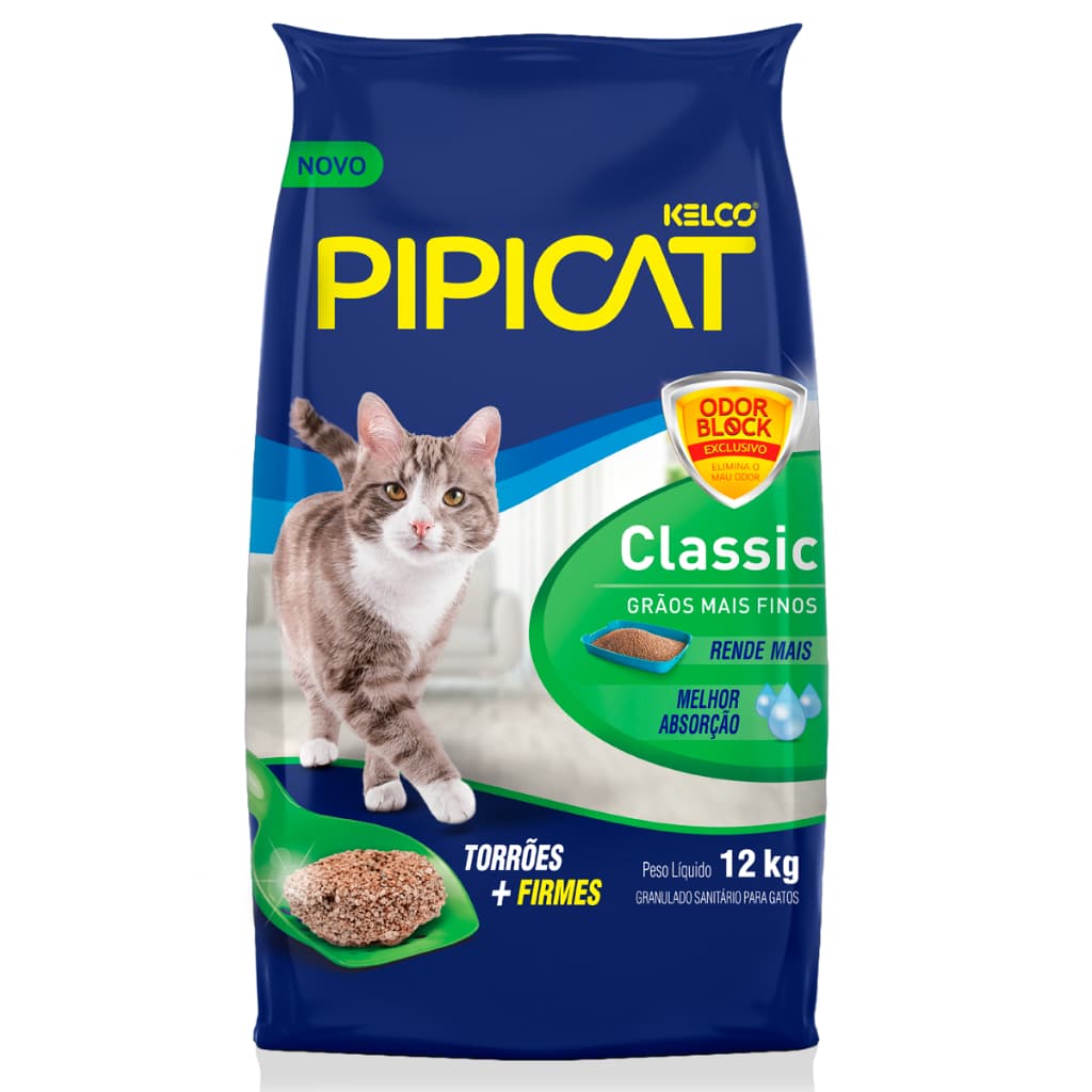 Areia Pipicat Classic Areia Higienica para Gatos 12kg
