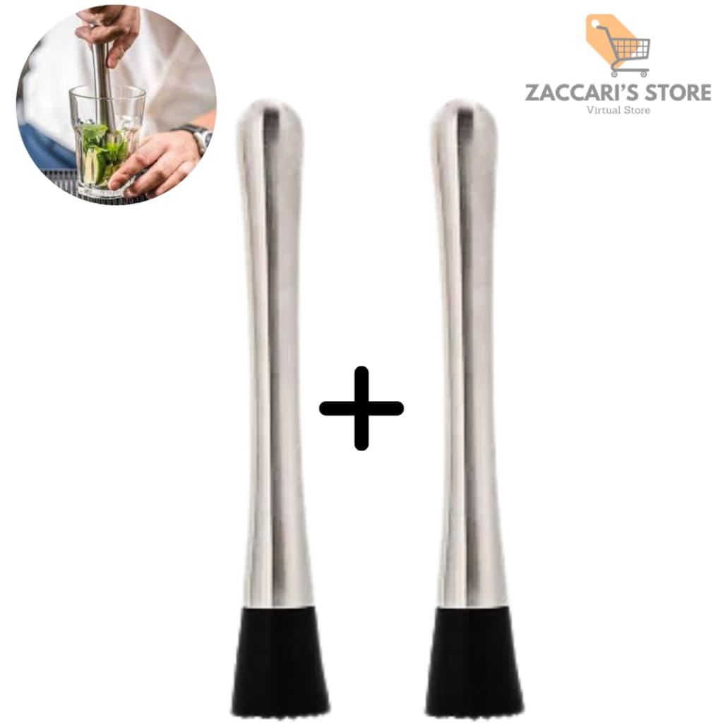 Kit 2 Maceradores De Inox Para Coquetéis para bartender Para Festas E Montagem De Drinks