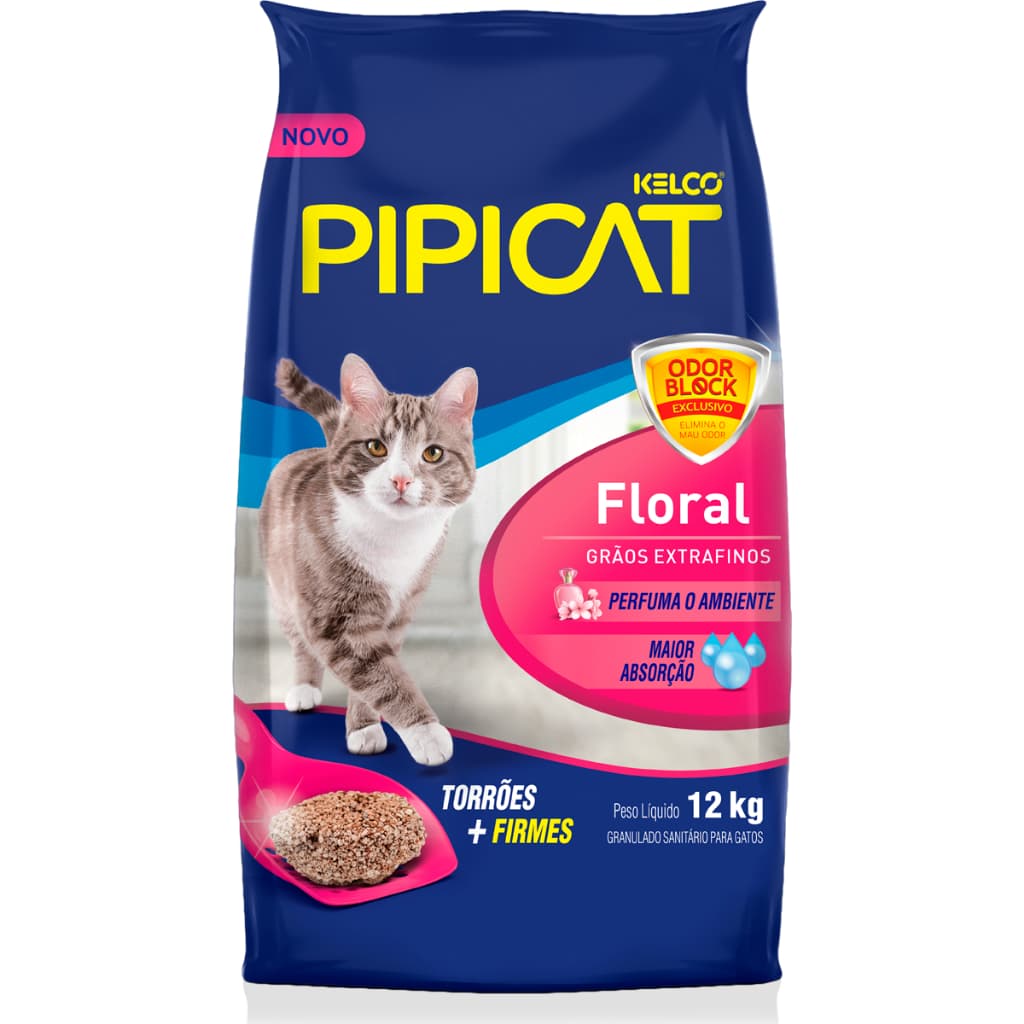 Areia Pipicat Floral Areia Higienica para Gatos 12kg