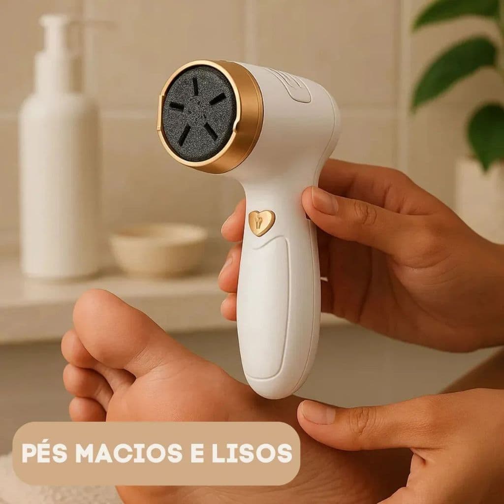 Esfoliador Elétrico para Pés Recarregável USB Removedor de Calos e Pele Morta Portátil e Silencioso