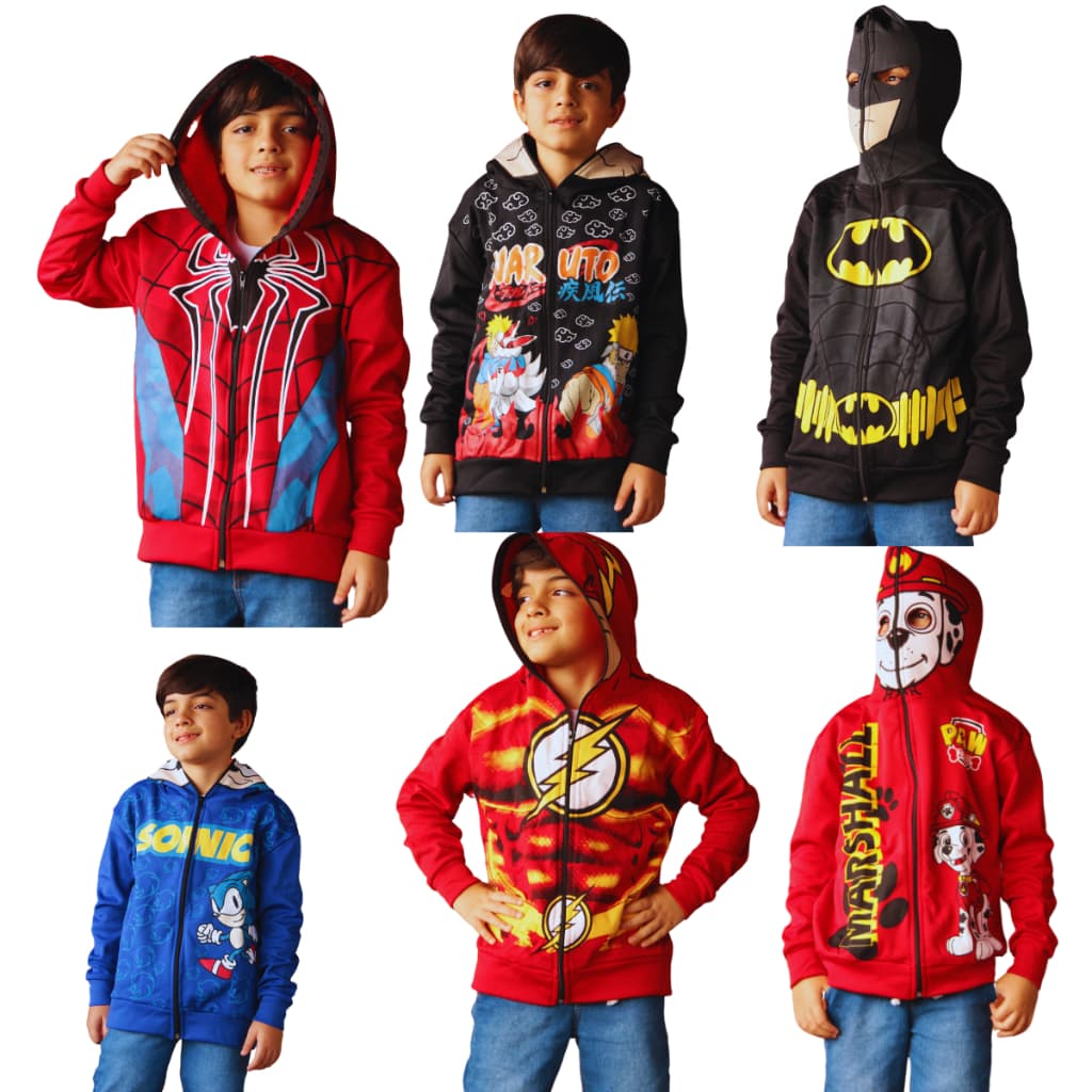 Casaco de Inverno para Crianças com Personagens Animados