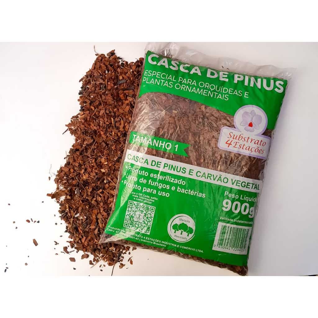 Substrato 4 Estações para orquídeas Casca 01 - 900 gramas