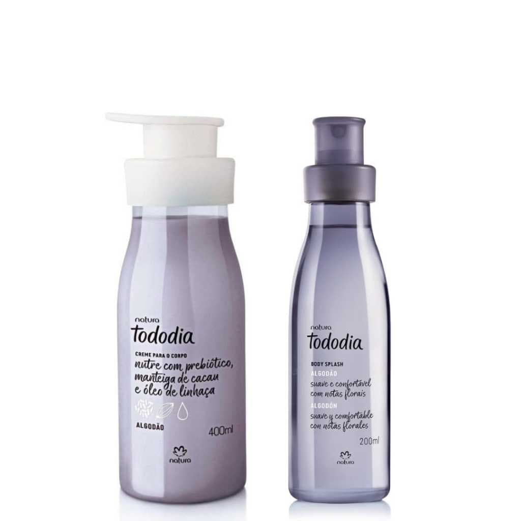 Combo Tododia Algodão Body Splash 200 ml e Hidratante Corporal 400ml ( 02 Itens )