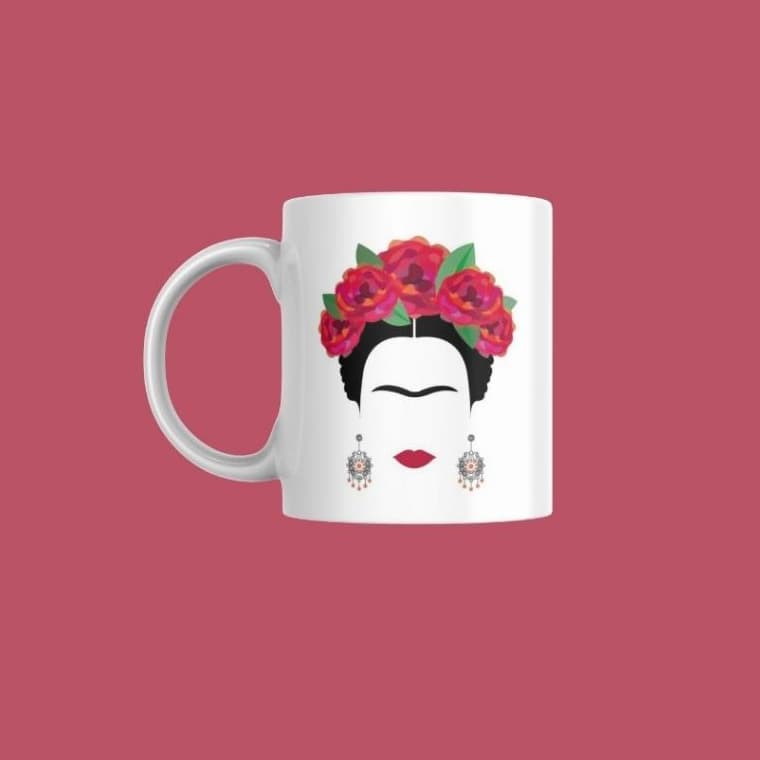 Caneca Frida Kahlo - Caneca Porcelana - Presente - feminismo - 325ml