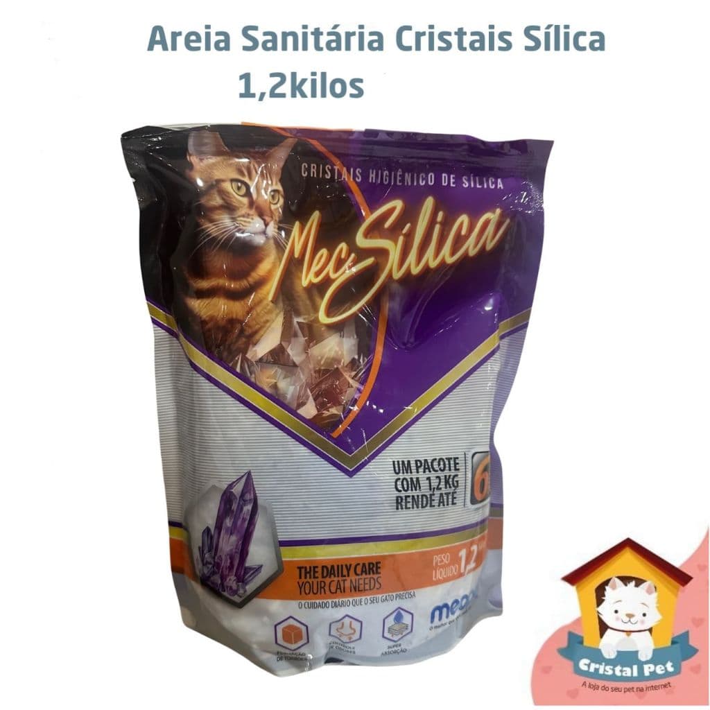 Areia de gato - Silica Cristais