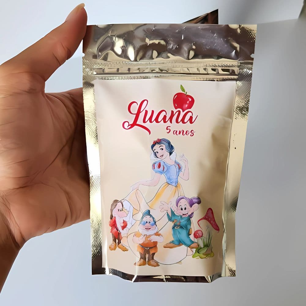 SAQUINHO METALIZADO BRANCA DE NEVE