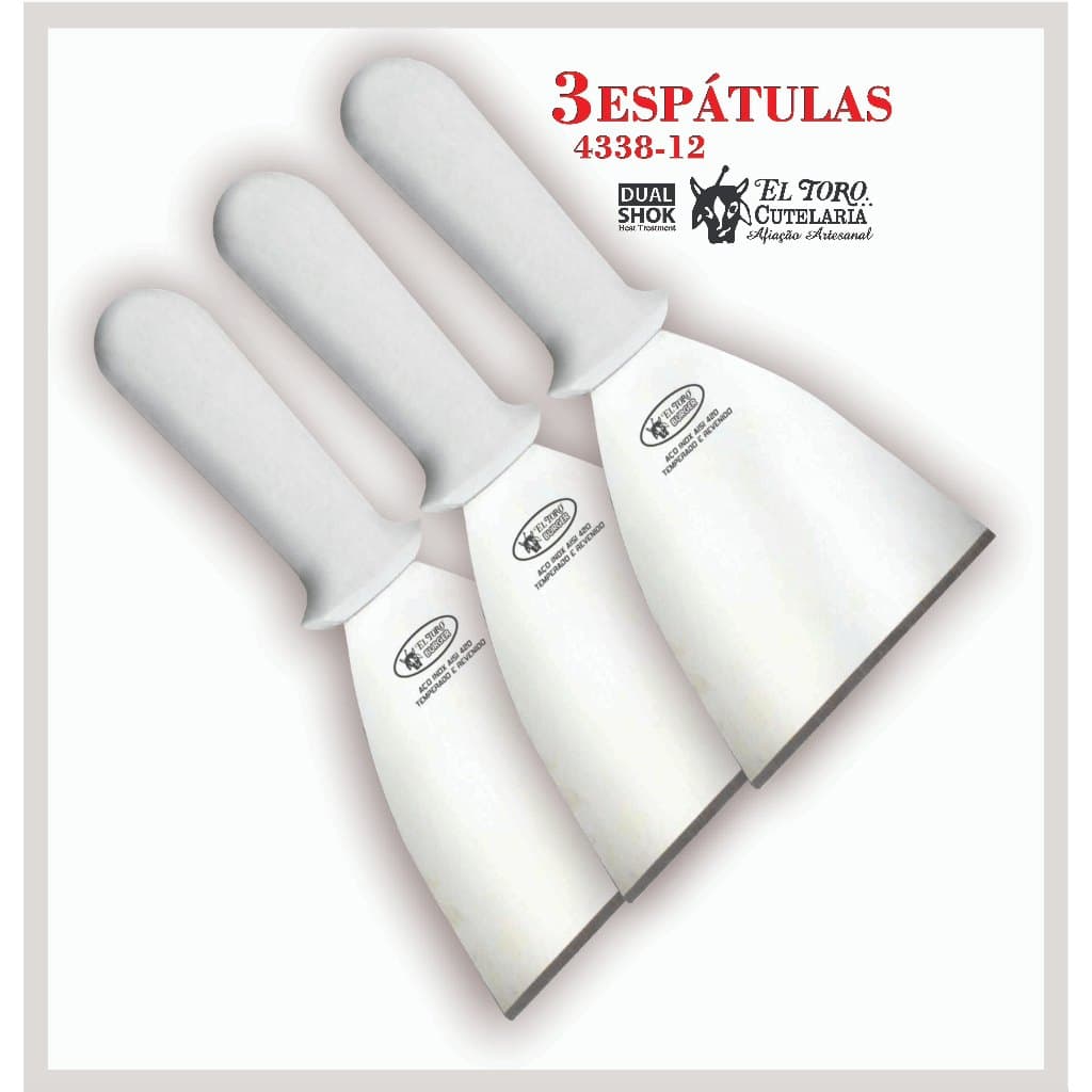 3 Espátulas Raspadeiras  12CM - EL TORO CUTELARIA