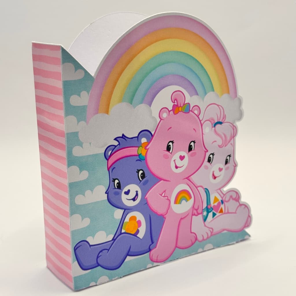 10 Centros de mesa porta guardanapo ursinhos carinhosos rosa SEM NOME para colar