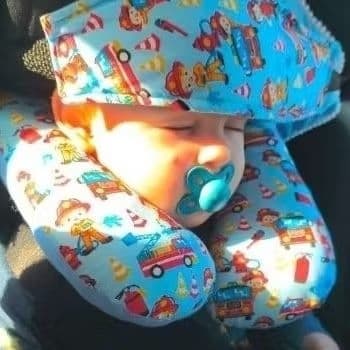 Almofada de pescoço infantil, até 2 anos. Para cadeirinha de carro, carrinho de bebê e bebê conforto!