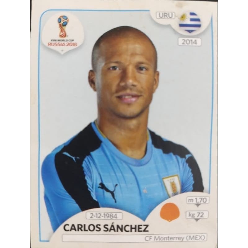Figurinha Panini Copa do Mundo de Futebol 2018 - Carlos Sánchez #105 Uruguai