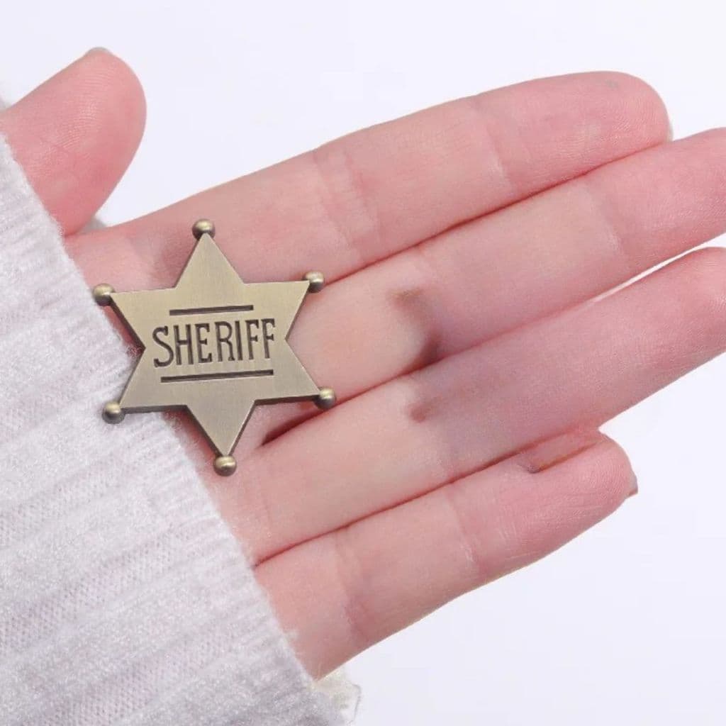 Pin Broche Xerife Estrela Sheriff Delegado Faroeste Metal