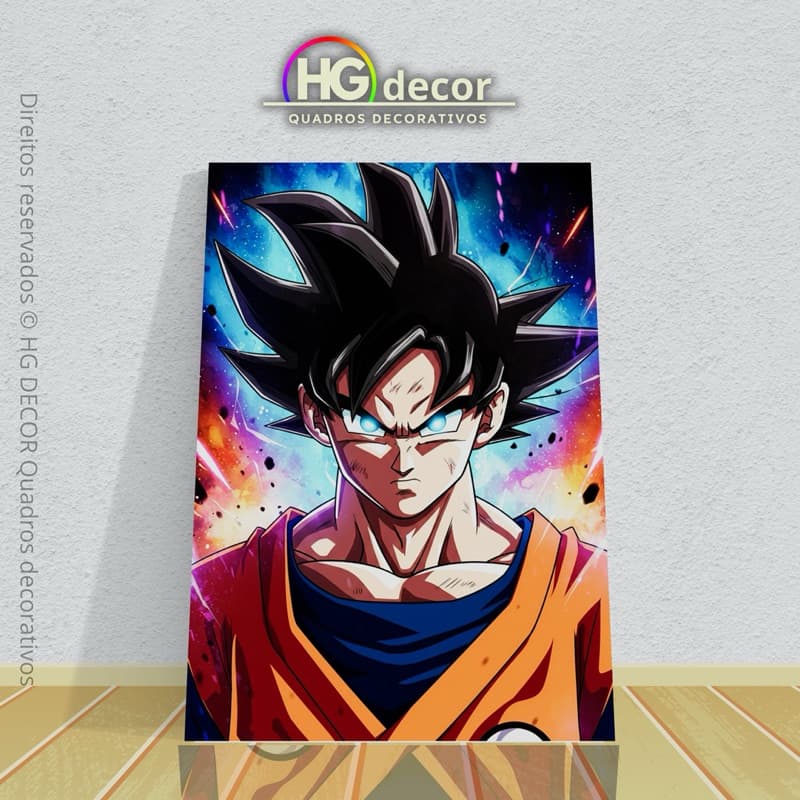 Quadro Decorativo Goku DRAGON BALL | Arte Explosiva em Alta Definição | Nerd, Geek e Otaku