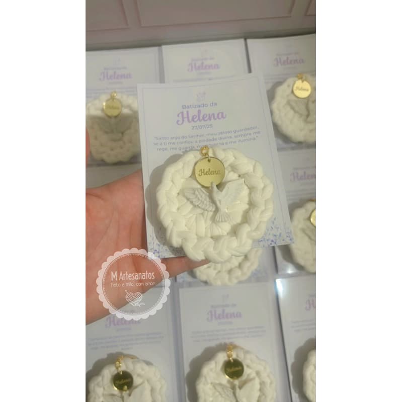 Lembrancinha Lembrança Chaveiro Batizado Primeira Eucaristia Crisma Primeira Comunhão Casamento Aniversário Maternidade