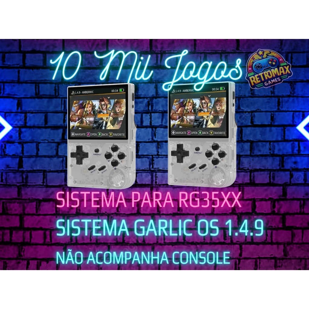 Cartão para RG35XX Completo Atualizado (Garlic OS)