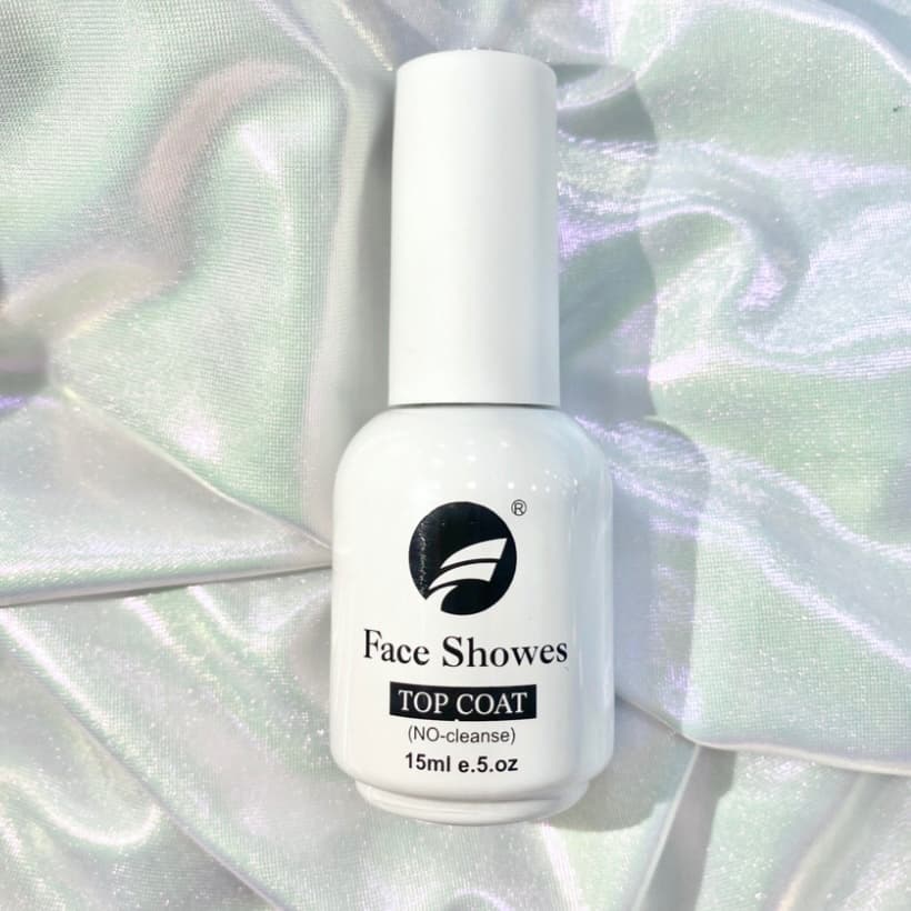 Kit c/5/10 Top Coat Faceshowes Textura FINA Unha Gel  Líquido Para Unha em Gel Fibra Acrigel Face ShowNo-Cleanse