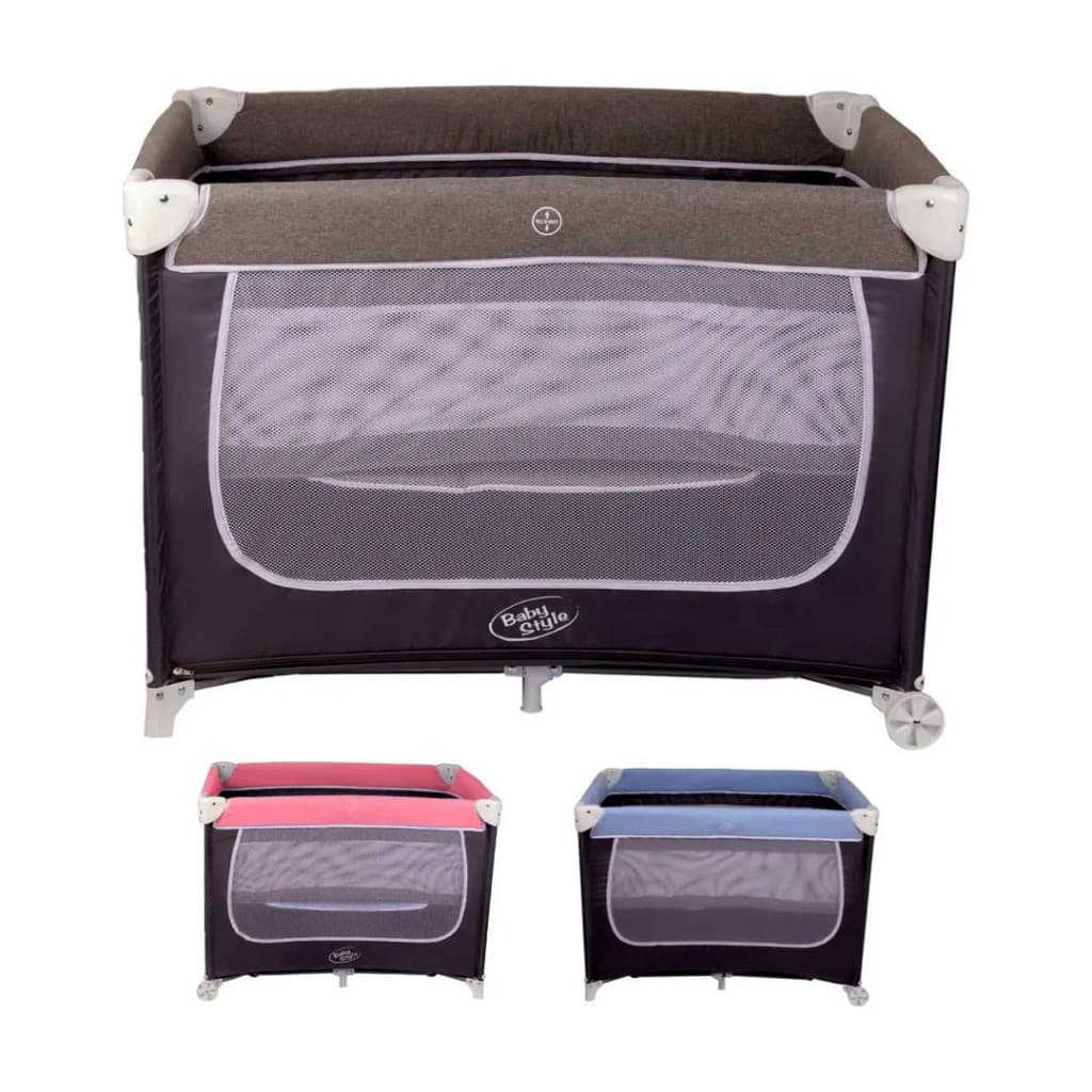 Berço Portátil Infantil Cercado Desmontável Com Mosquiteiro e Colchonete Portátil Baby Style Luxo